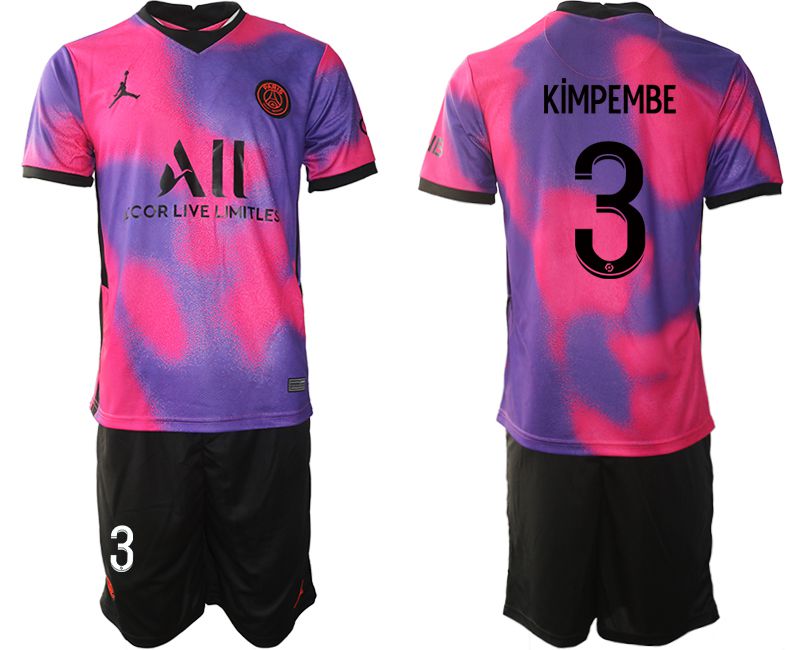Men 2020-2021 Club Paris St German away purple #3 Soccer Jersey->paris st german jersey->Soccer Club Jersey